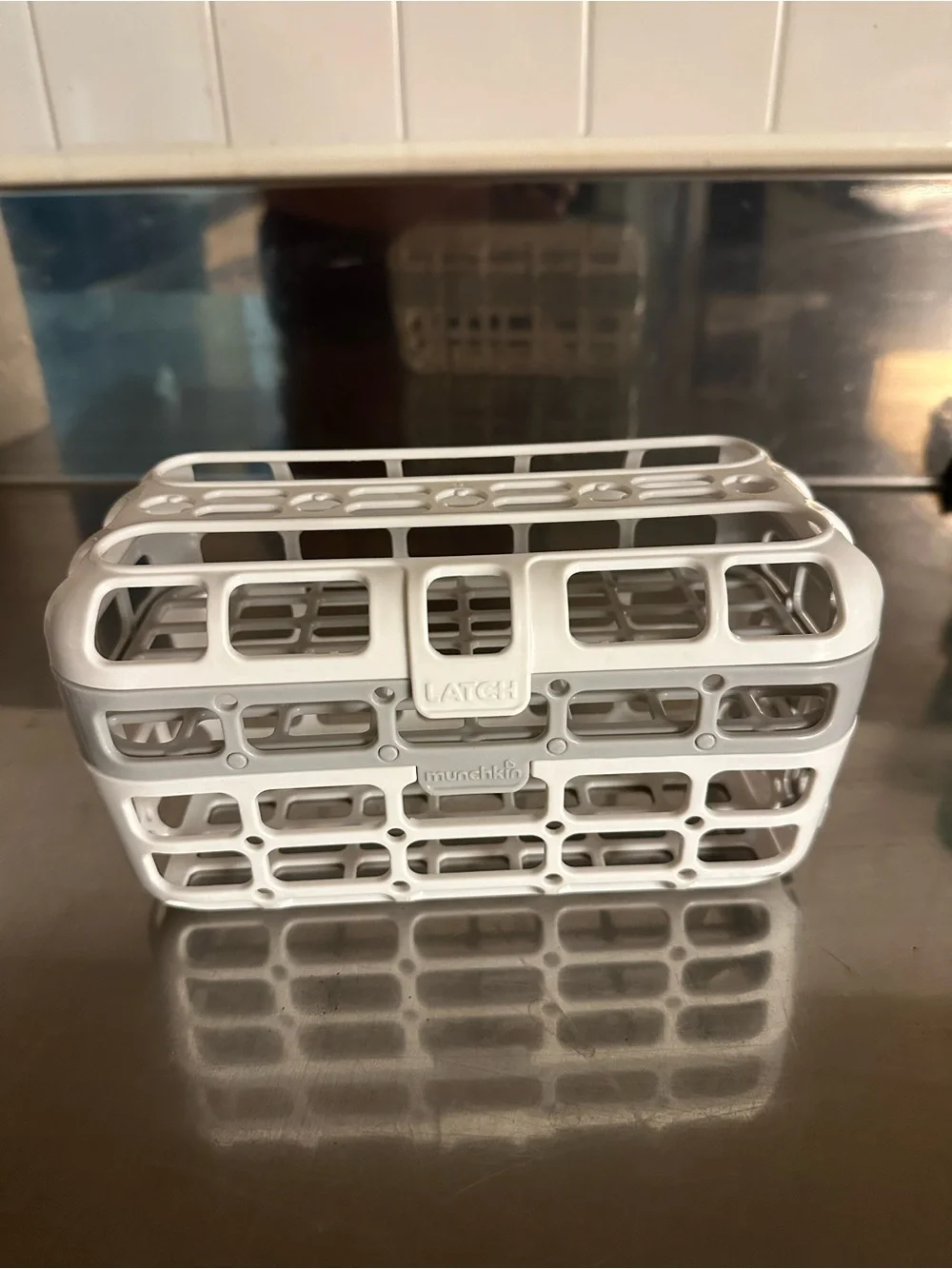 Munchkin White Plastic Latch Dishwasher Basket